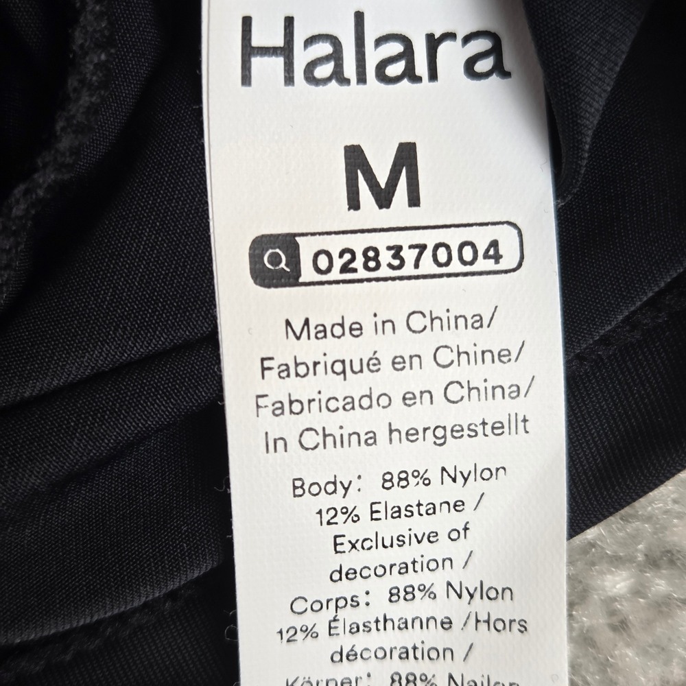 Halara Womens Black Long Sleeve Crew Neck Athletic Top Size M 02837004 NWT - Picture 5 of 8